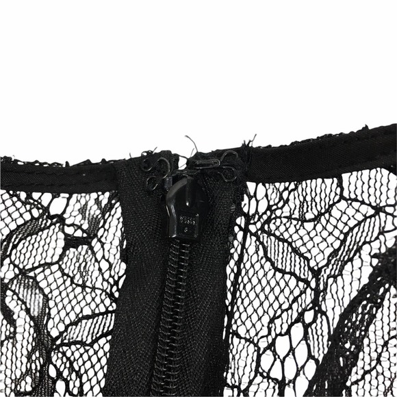 NWT Aidan by Aidan Mattox Lace Blue and Black Dress size 0 - Picture 5 of 10